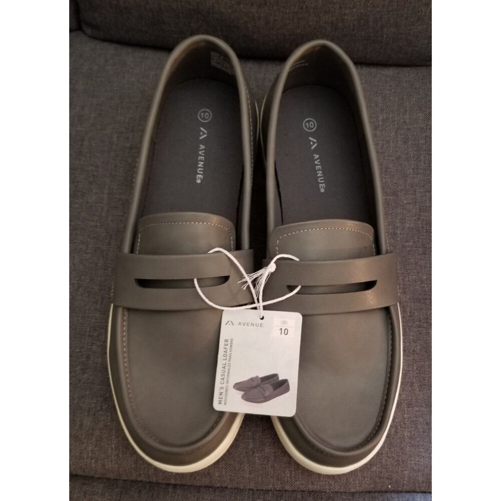 Avenue Men's Casual Loafer Shoe Comfort New in Box Gray US Size 10
